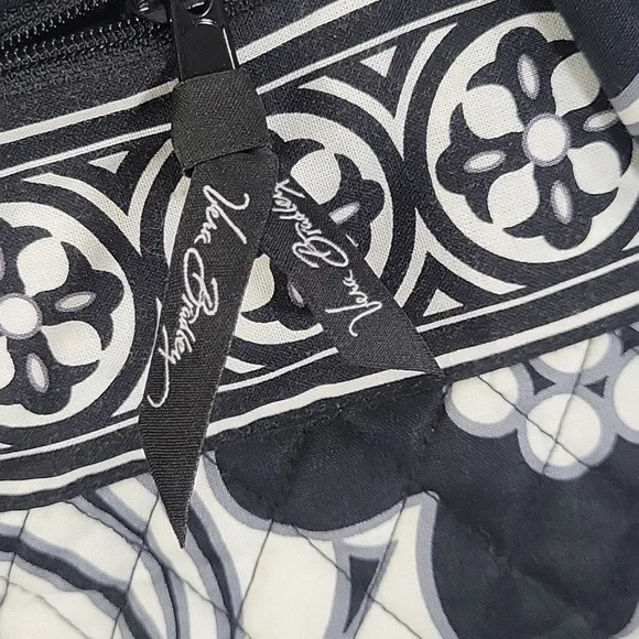 Vera Bradley Day & Night Black & White Quilted Floral Travel Tote Bag - Picture 12 of 12